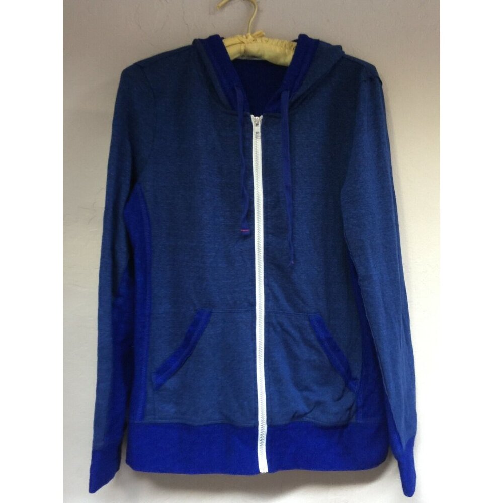 Abbot Main Womens Small Full Zip Jacket Drawstring Hoodie Blue Outdoor Pockets